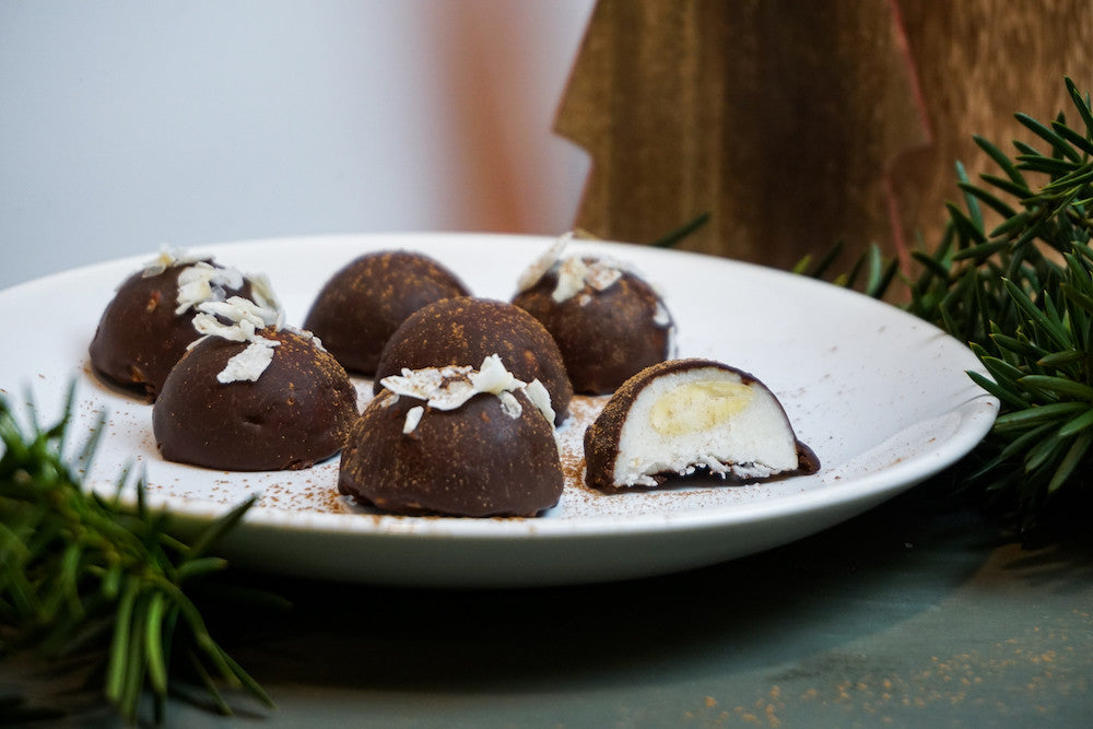 Choconuts - Schoko-Kokos Pralinen mit Mandeln - CauCawa - Ehrlicher Kakao
