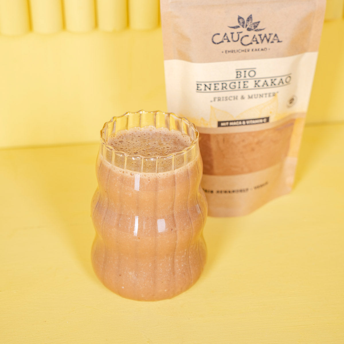 Bio Energie Kakao von CauCawa - frisch und munter mit Maca und Vitamin C, zum Trinken