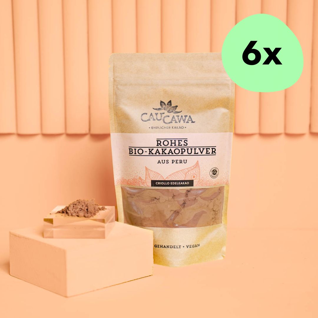 Bio Kakaopulver aus Peru,  roh, Rohkakao ohne Zucker - CauCawa - Ehrlicher Kakao