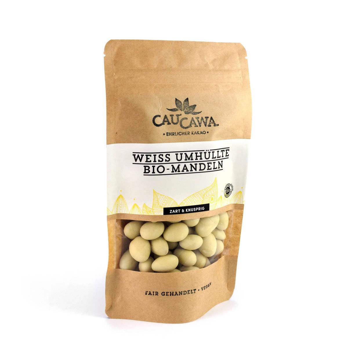 Weiß Umhüllte Bio Mandeln • 150g - CauCawa - Ehrlicher Kakao